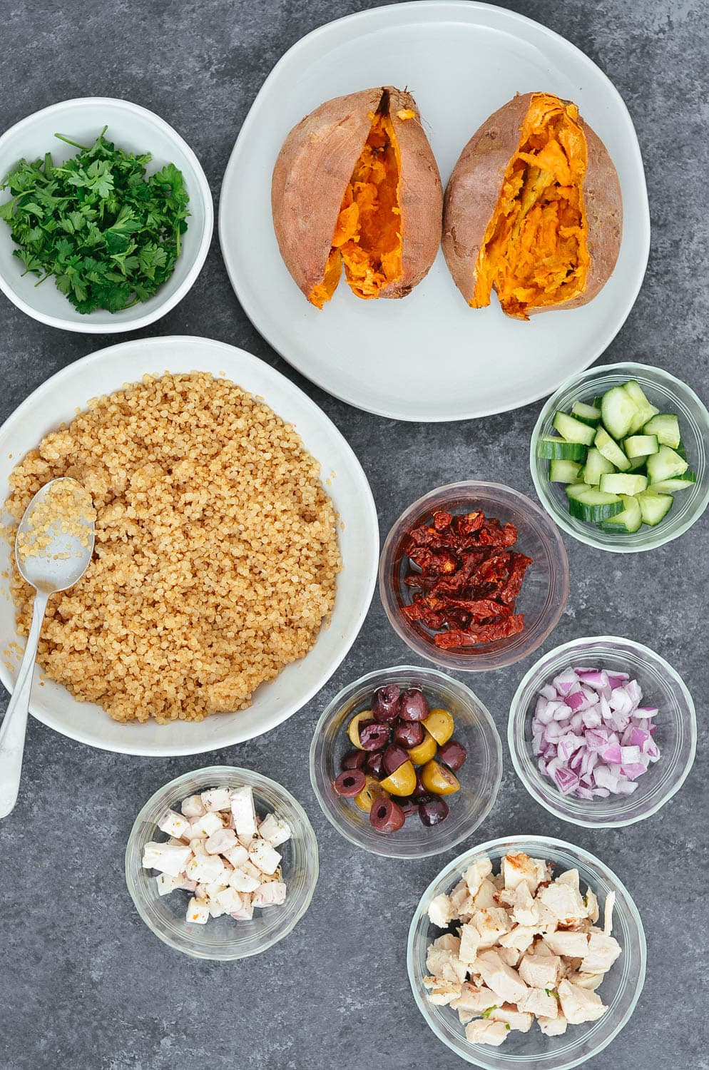 Quinoa Stuffed Sweet Potato Meal Prep 3 Ways -93