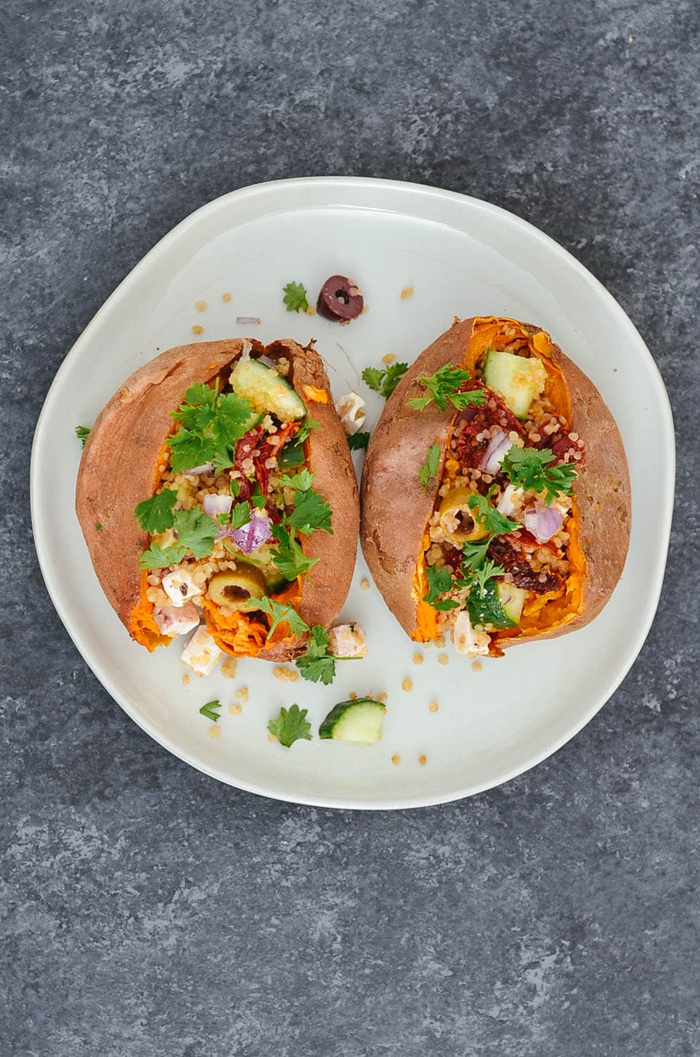 Quinoa Stuffed Sweet Potato Meal Prep 3 Ways -93
