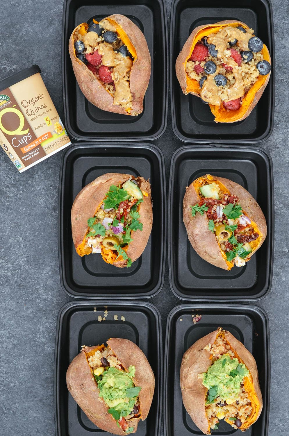 Quinoa Stuffed Sweet Potato Meal Prep 3 Ways -93