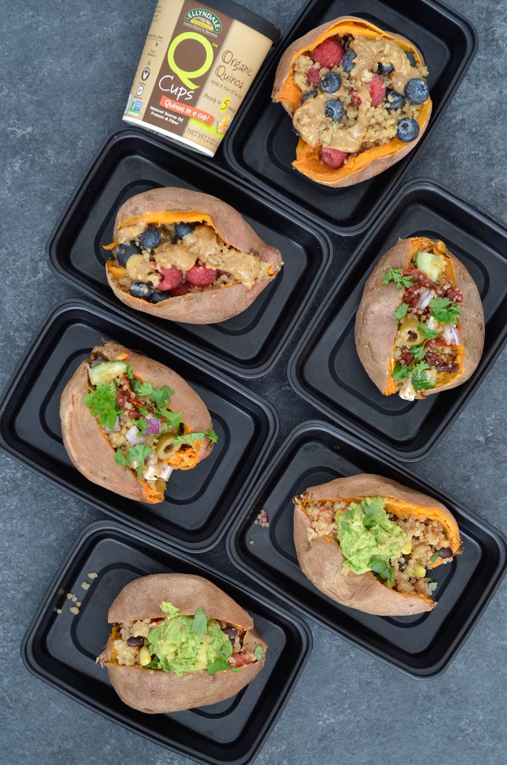 Quinoa Stuffed Sweet Potato Meal Prep 3 Ways -93