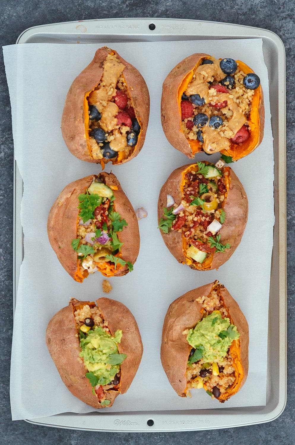 Quinoa Stuffed Sweet Potato Meal Prep 3 Ways -93