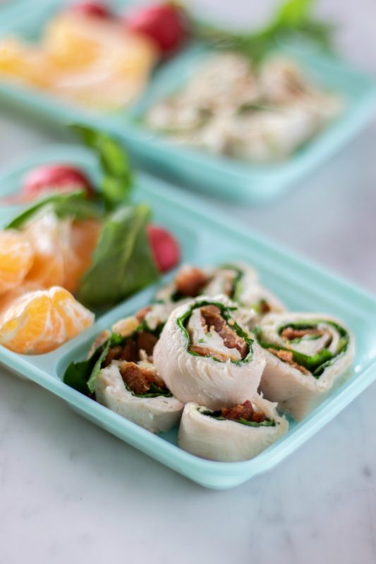 Keto Turkey Ranch Pin Wheel Snack Boxes