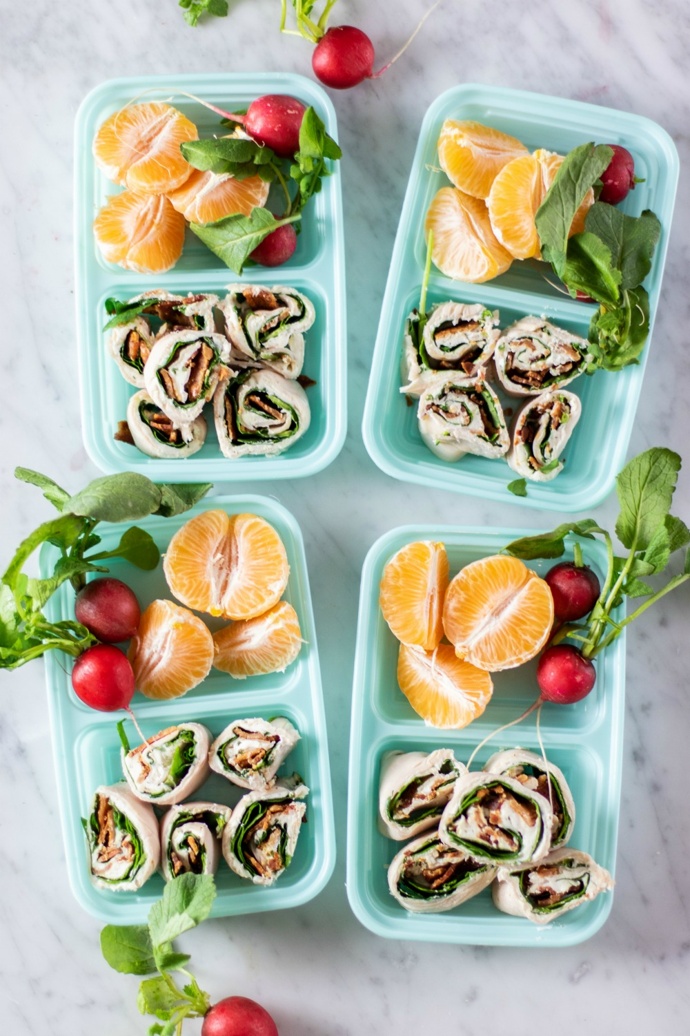 Keto Turkey Ranch Pin Wheel Snack Boxes