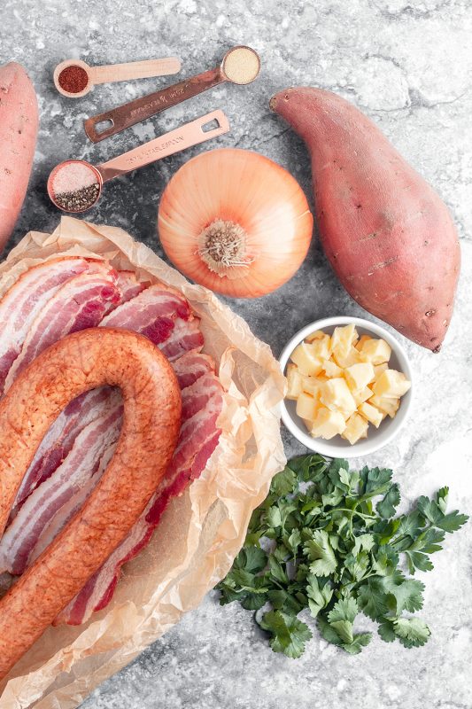 Loaded Sausage and Bacon Breakfast Casserole