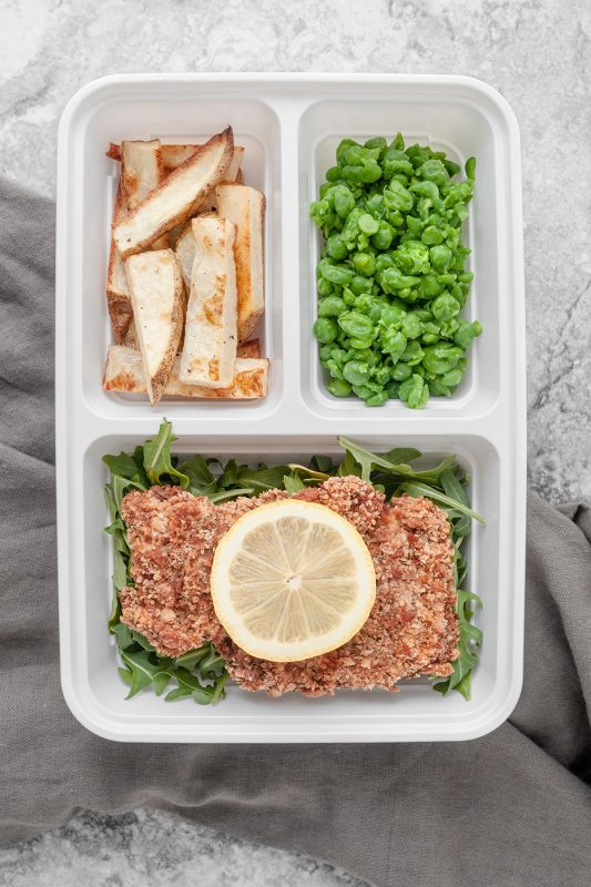 Baked Fish and Chips Meal Prep