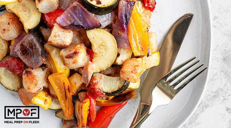 Roasted Mediterranean Cauliflower Gnocchi & Veggies