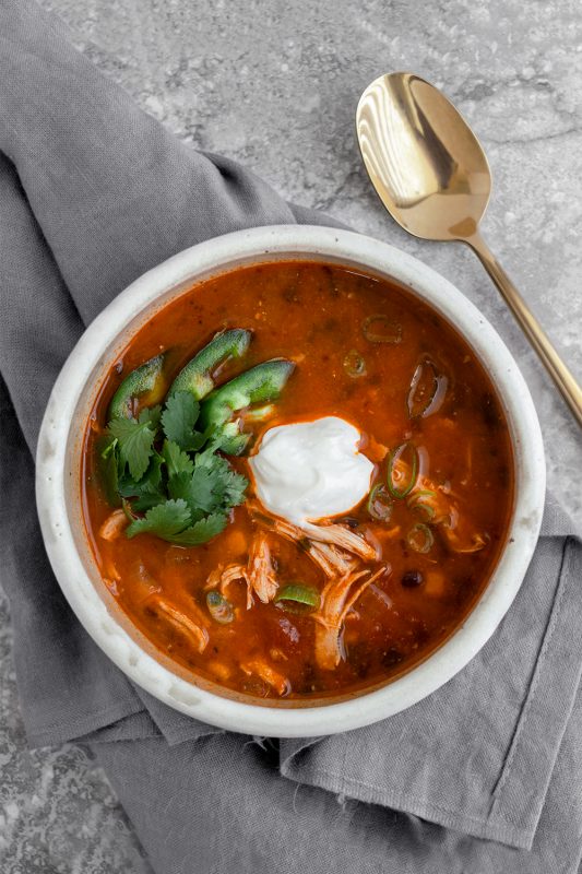 Instant Pot Chicken Enchilada Soup