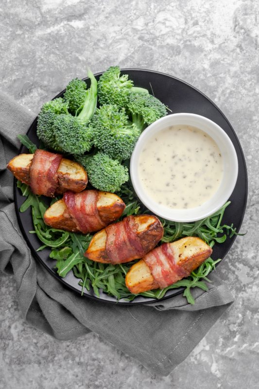 Bacon Wrapped Potato Wedges