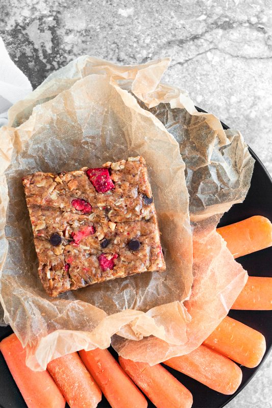 Strawberry Chocolate Almond Granola Squares