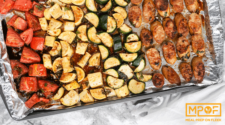 Balsamic Sausage and Veggie Meal Prep
