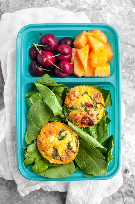 Vegetarian Egg Cups in Meal Prep Container