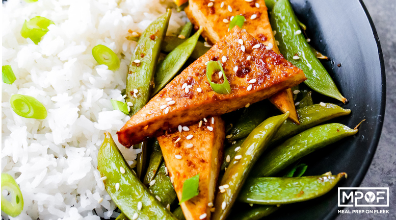 Orange Sesame Tofu and Snap Peas