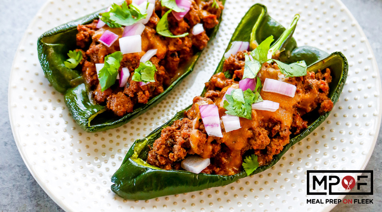 Sheet Pan Zesty Stuffed Poblano Peppers