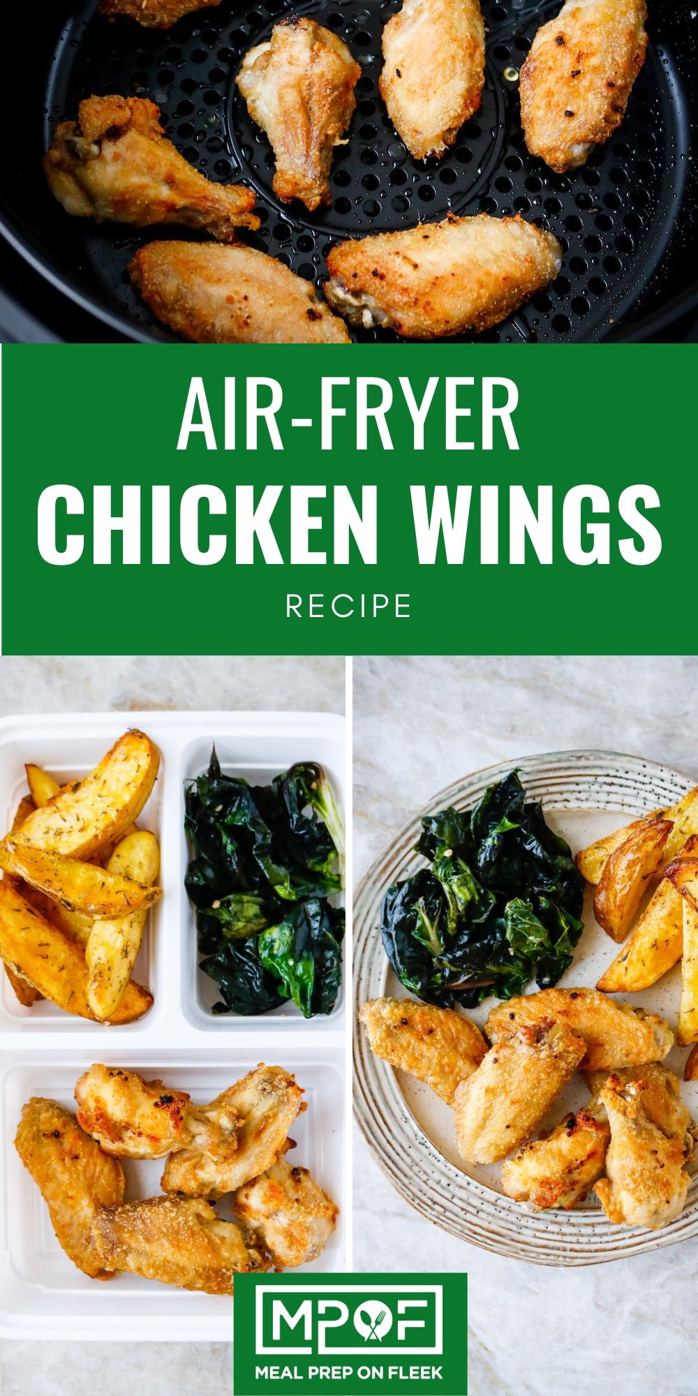 Air Fryer Garlic Parmesan Chicken Wings
