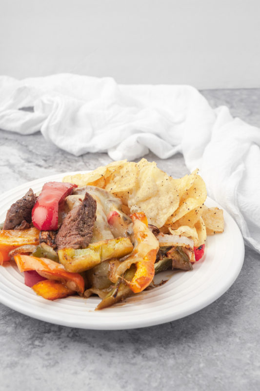 Sheet Pan Philly Cheesesteak