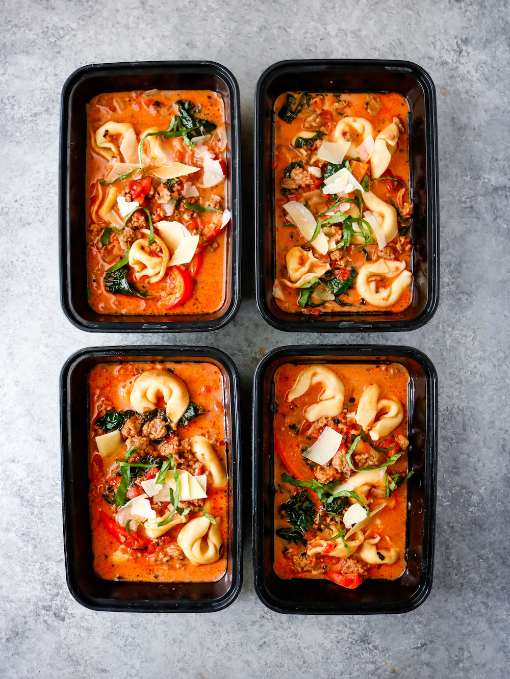 Spicy Italian Sausage and Tortellini Soup