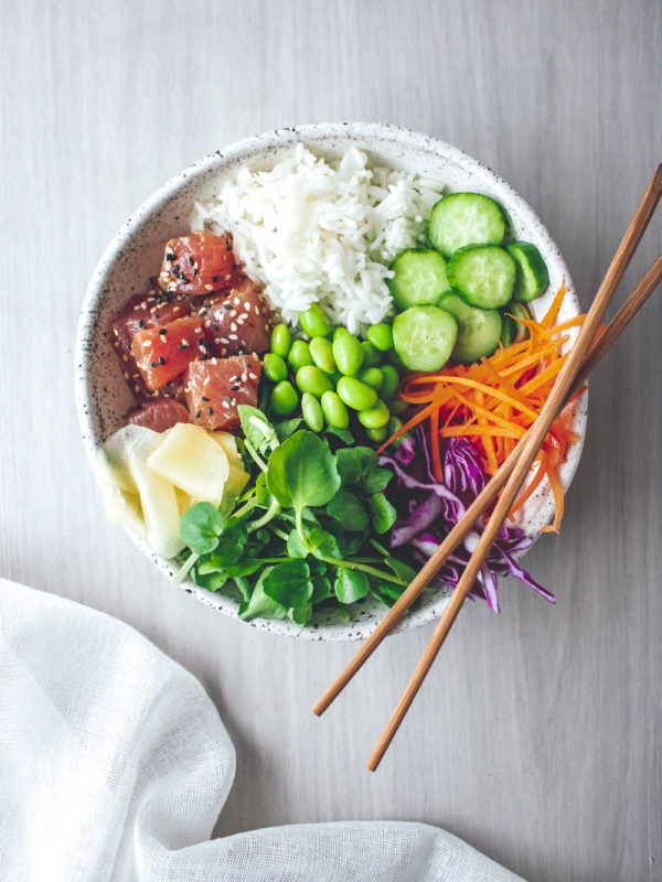 Ahi Tuna and Watercress Poke Bowl 