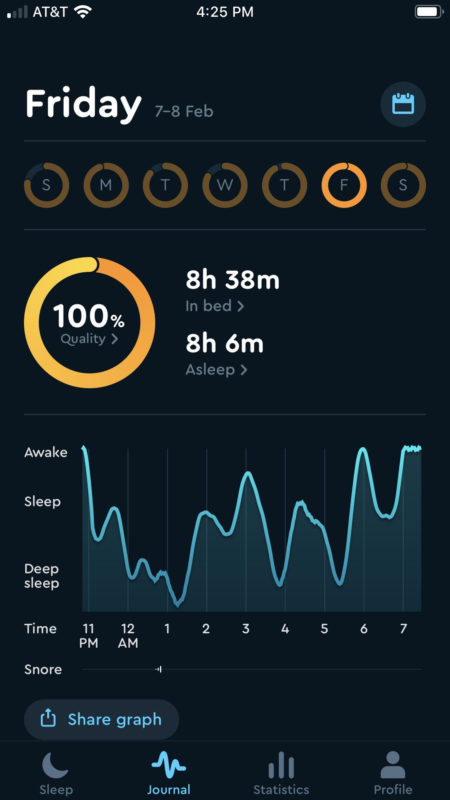 sleep cycle app screenshot