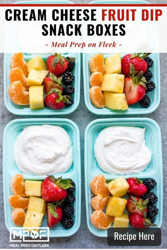 Cream Cheese Fruit Dip Snack Box