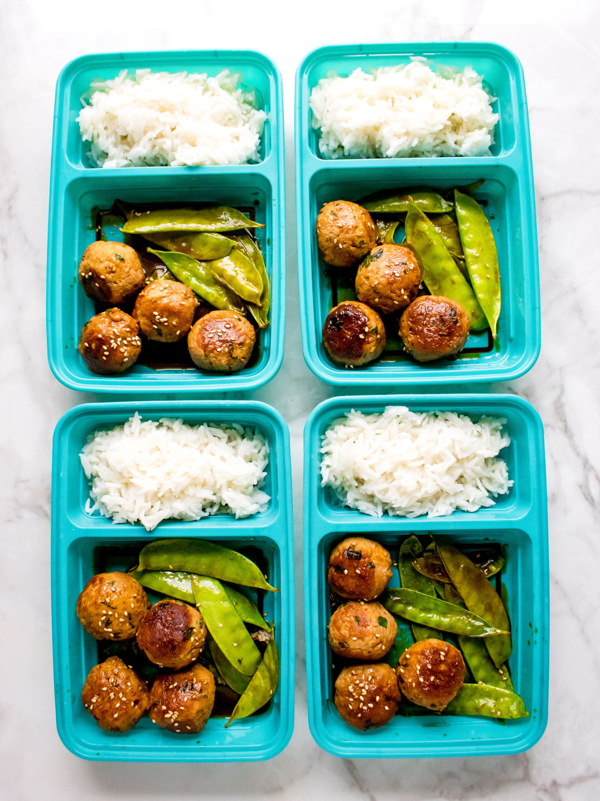 One Pan Asian Turkey Meatballs