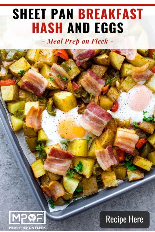 Sheet Pan Breakfast Hash and Eggs Pinterest