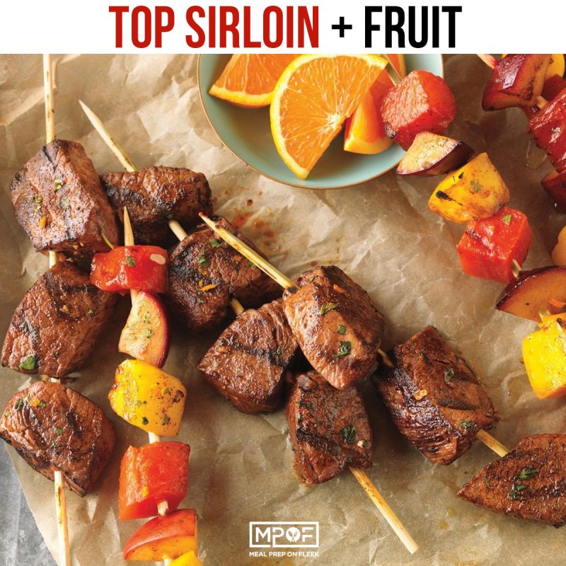sirloin-and-fruit kabob