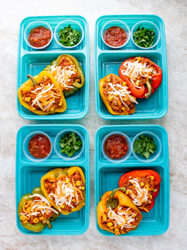 Vegetarian Chorizo and Quinoa Stuffed Peppers
