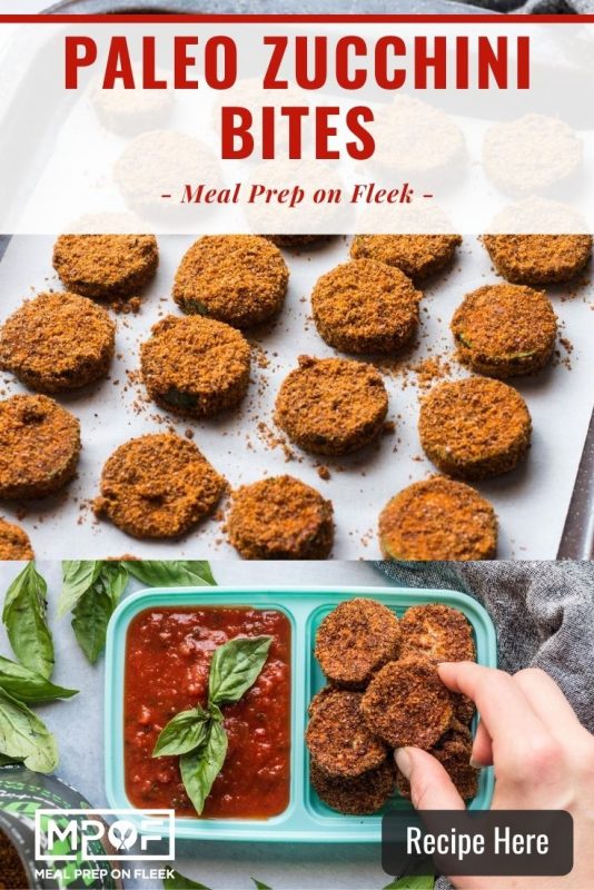 Baked Breaded Zucchini Bites with Marinara