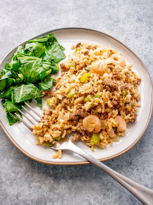 10-Ingredient Cajun Dirty Rice with Shrimp