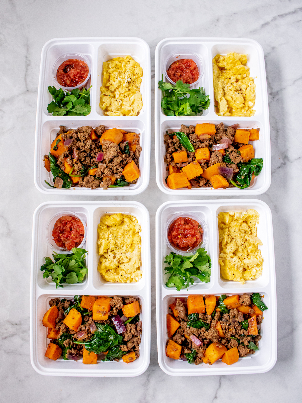 Taco Seasoned Ground Beef and Sweet Potato Hash
