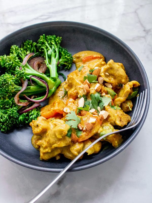 Savory Almond Butter Chicken Thigh Skillet 