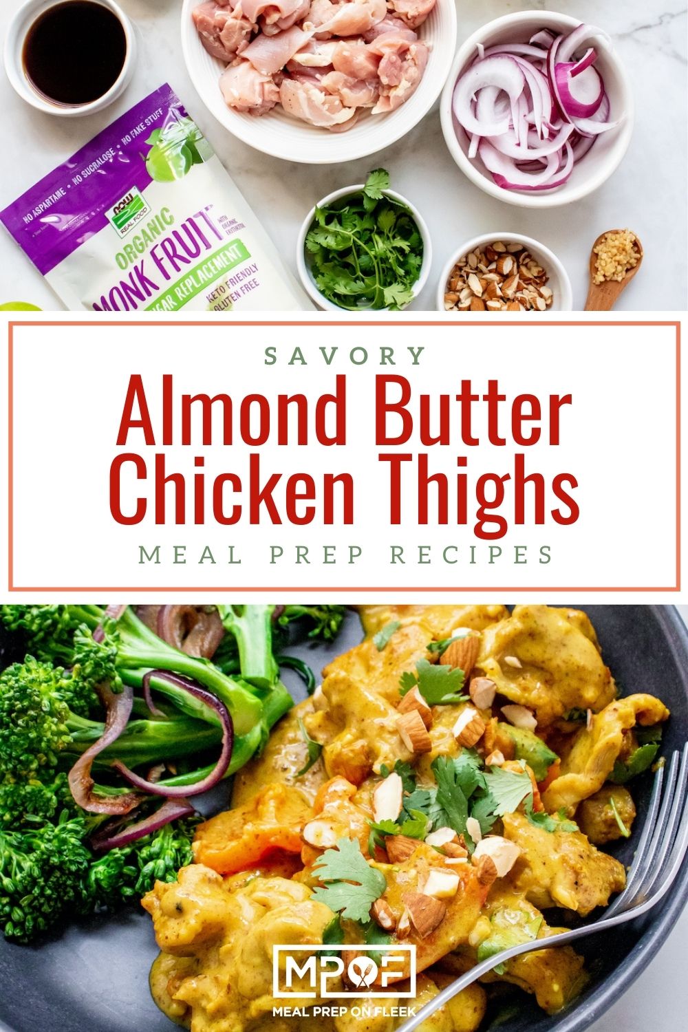 Savory Almond Butter Chicken Thigh Skillet