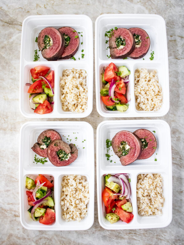 Watercress and Feta Stuffed Flank Steak 