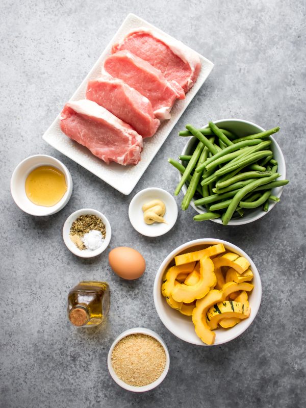 Crispy Pork Chops and Roasted Vegetables