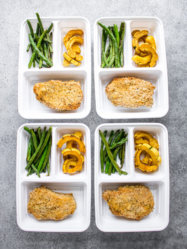 Crispy Pork Chops and Roasted Vegetables