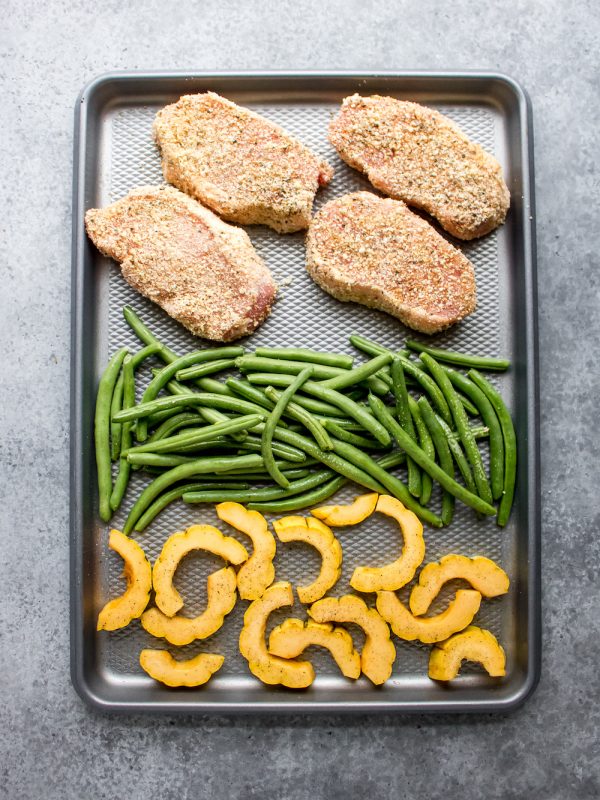 Crispy Pork Chops and Roasted Vegetables