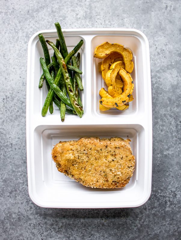 Crispy Pork Chops and Roasted Vegetables