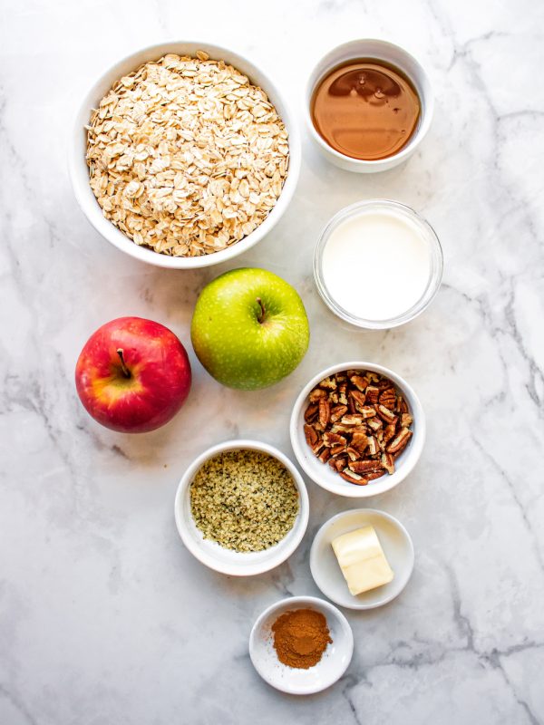 Vegan Oatmeal Bowls With Sauteed Cinnamon Apples