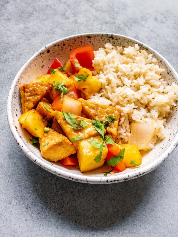Freeze Friendly Sheet Pan Sweet and Sour Tempeh