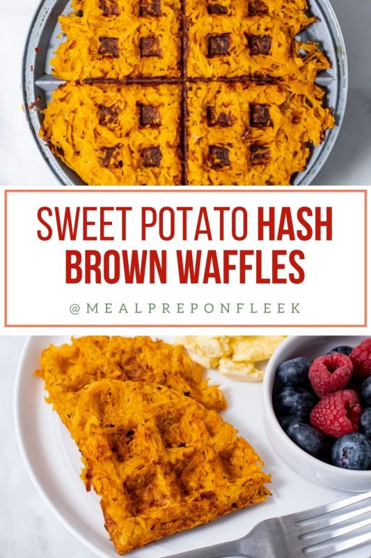 Sweet Potato Hash Brown Breakfast Waffles