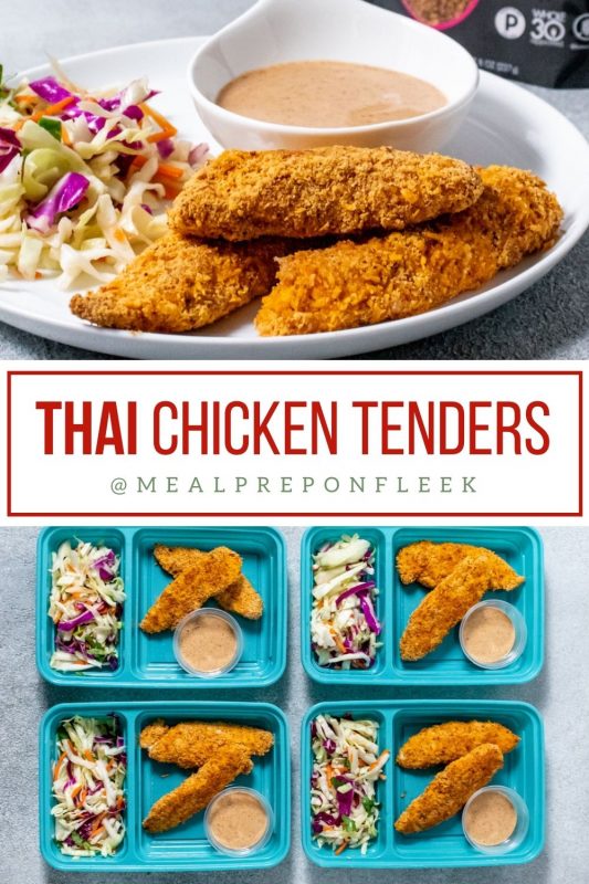 Thai Chicken Tenders with Creamy Almond Dipping Sauce