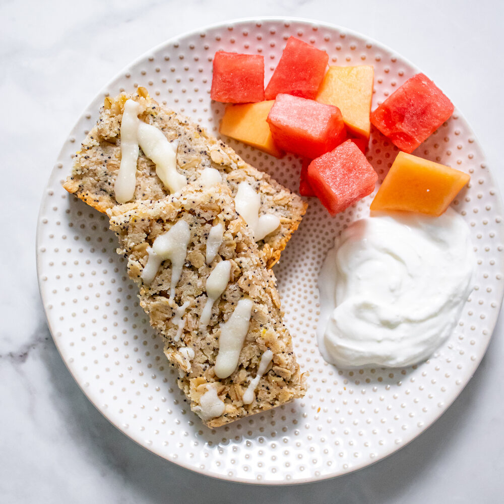 Lemon Poppy Seed Oatmeal Bars