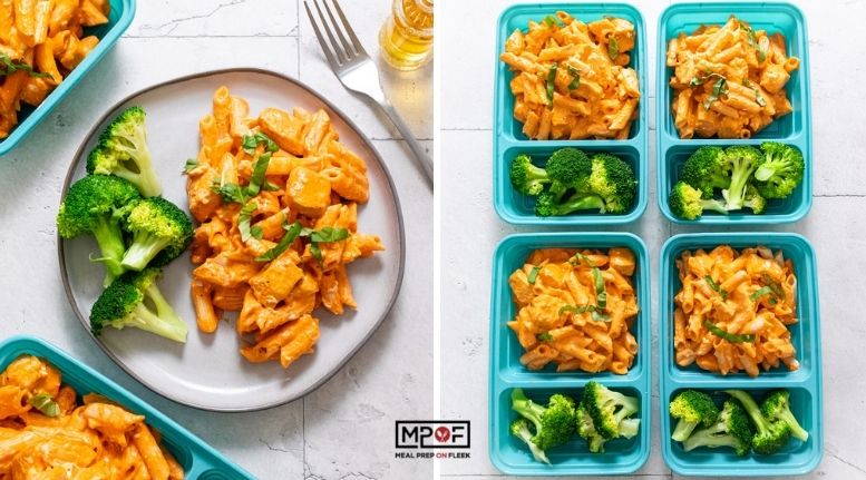 Creamy Roasted Red Pepper and Parmesan Quinoa Pasta