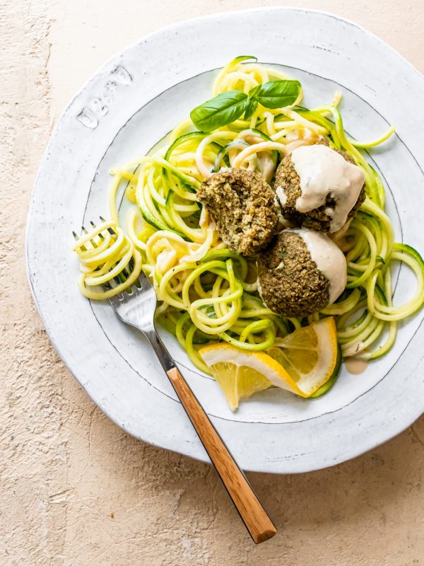 Vegan Meatballs with Lemon Dijon Sauce