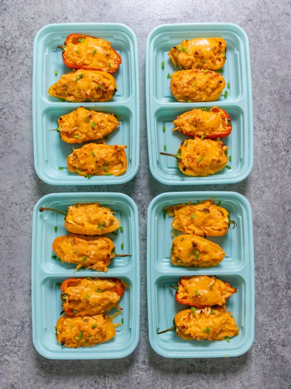 Low Carb Buffalo Chicken Mini Bell Peppers