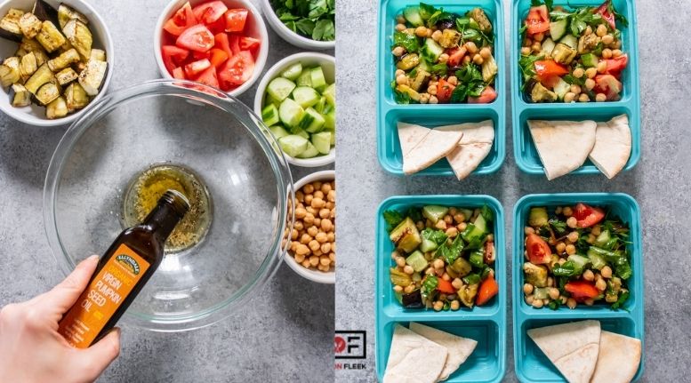 Mediterranean Roasted Eggplant Salad