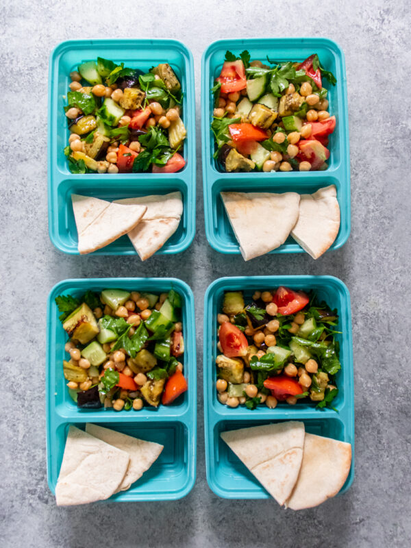 Mediterranean Roasted Eggplant Salad
