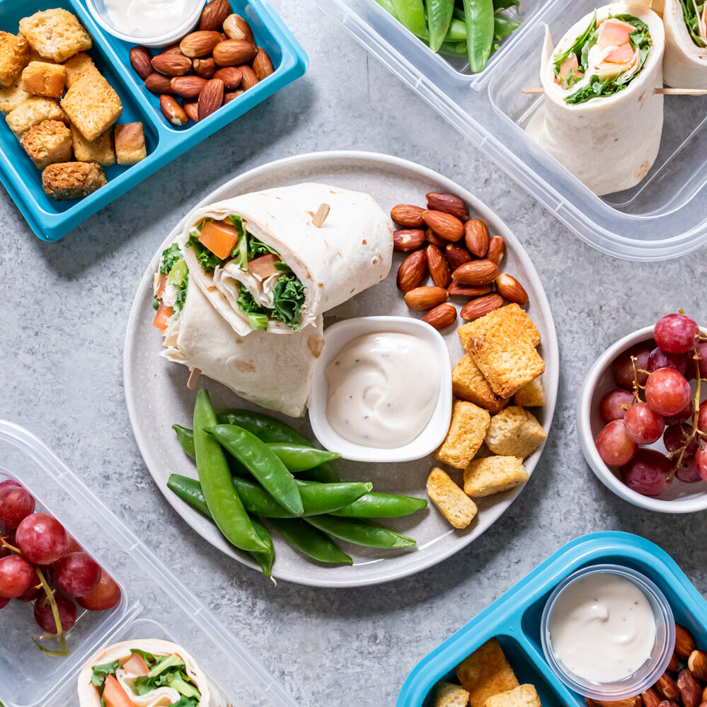Chicken Caesar Wrap Bento Boxes