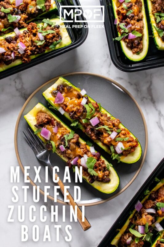Mexican Stuffed Zucchini Boats PIN