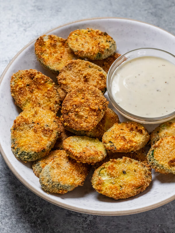 crispy air fried zucchini chips